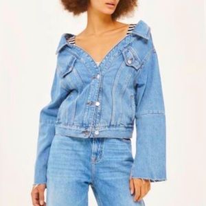 NEW! TOPSHOP off shoulder denim jacket